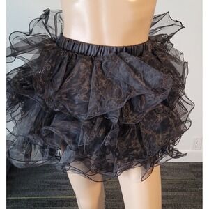 Ladies Sexy Black  Short Layered Tulle Skirt Costume S/M SL9002